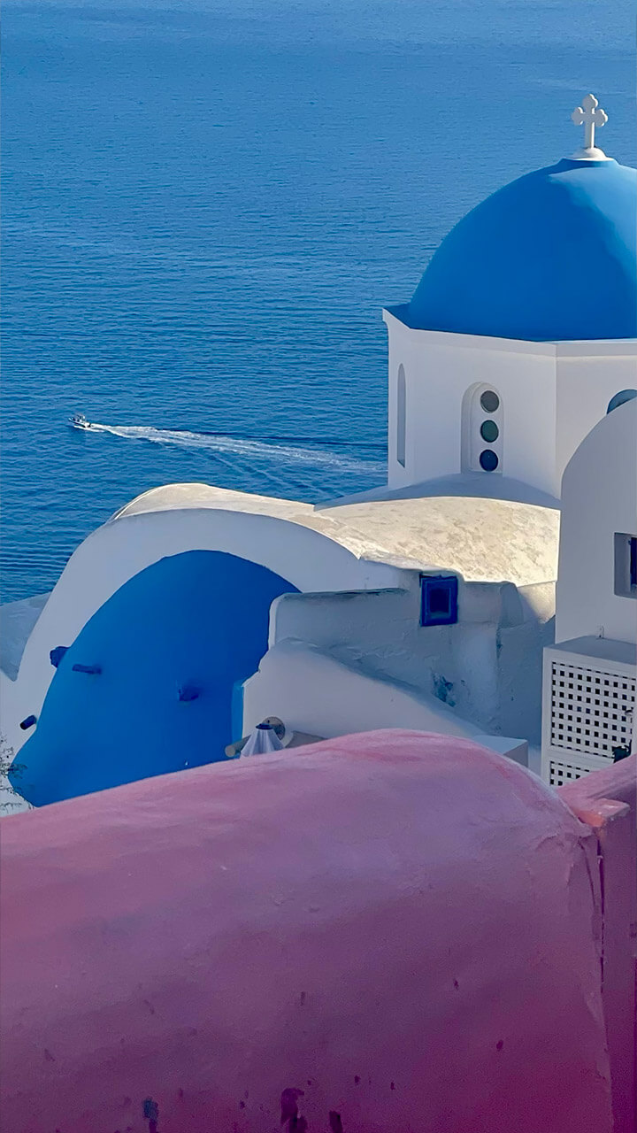 Picture of rooftops of Santorini - Greece